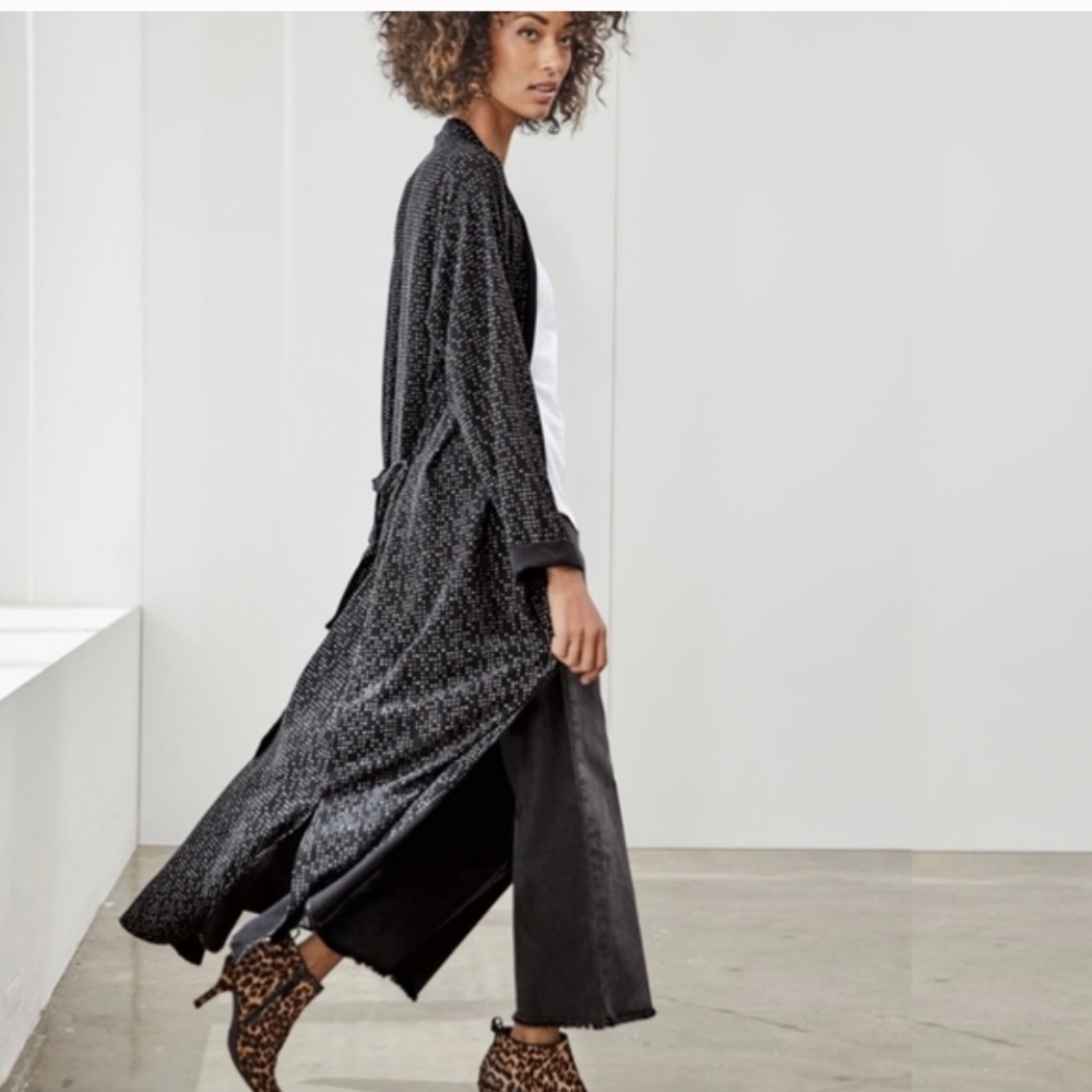 Eileen fisher morse code duster coat